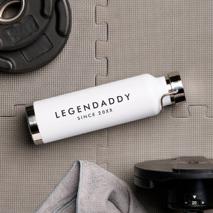 Bouteille D'eau Legendaddy pour légendaire papas simple minimalist