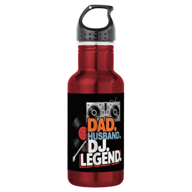 Bouteille D'eau Légende de DJ Papa Marié (Devant)