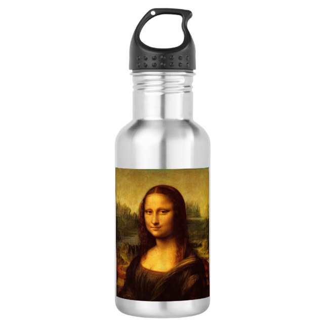 Bouteille D'eau Leonardo Da Vinci Mona Lisa Peinture d'Art (Devant)