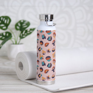 Bouteille D'eau Leopard animal rose moderne