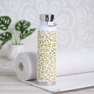 Bouteille D'eau Leopard d'or, Parties scintillant d'or, Empreinte 