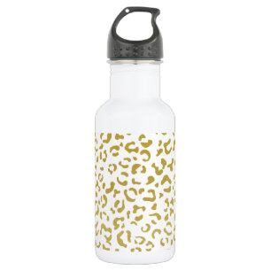 Bouteille D'eau Léopard doré, paillettes dorées, imprimé léopard
