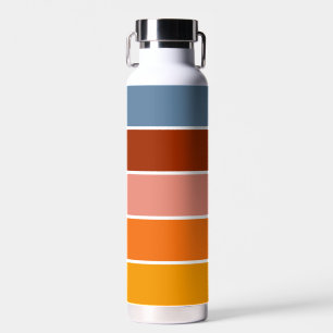 Bouteille D'eau les années 70 80s Retro Striped Stripes