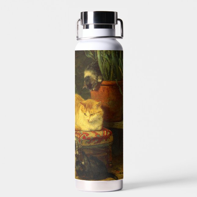 Bouteille D'eau Les chatons en jeu (Arrière)