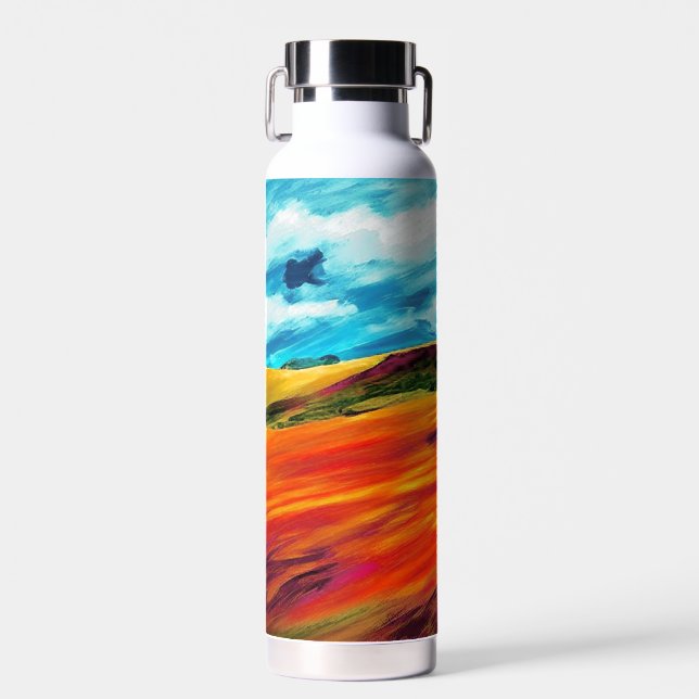 Bouteille D'eau Les collines rouges jaunes (Avant)