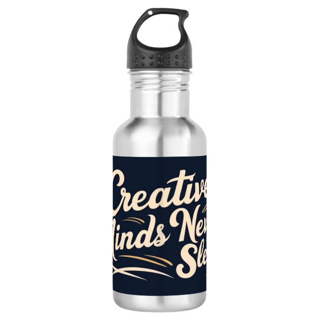 Bouteille D'eau Les Esprits Créatifs Ne Dorment Jamais 2 (Devant)