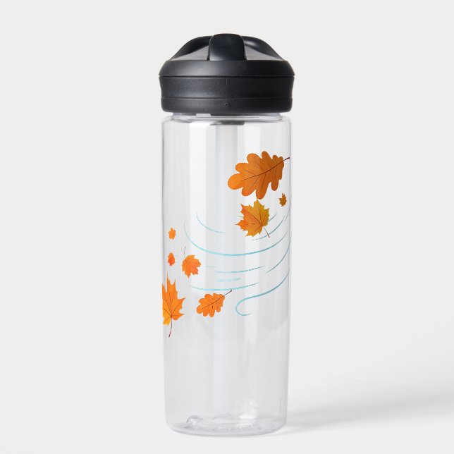 Bouteille D'eau Les feuilles d'automne dans le vent : Design éléga (Extérieur)