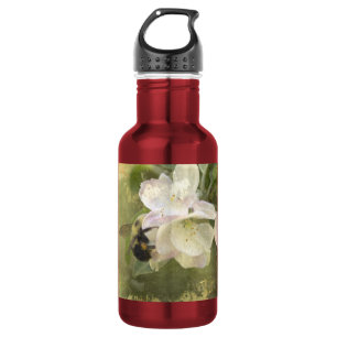 Bouteille D'eau Les fleurs de pomme et la bourdons