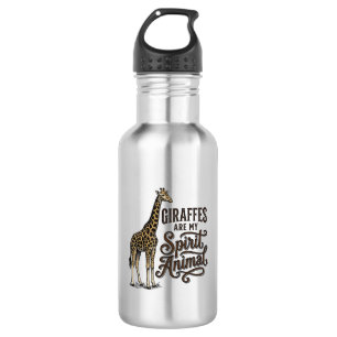 Bouteille D'eau Les girafes sont mon animal spirituel conception d