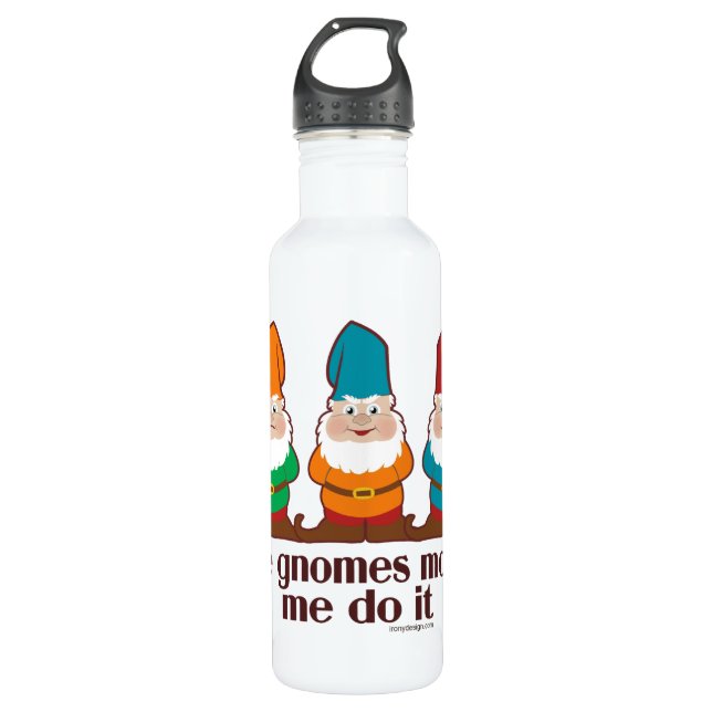 Bouteille D'eau Les gnomes m'ont incité à le faire (Devant)