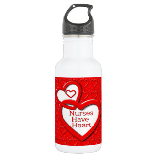 Bouteille D'eau Les infirmières ont des coeurs de rouge de coeur