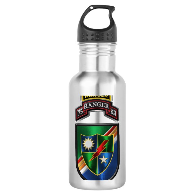 Bouteille D'eau Les Rangers du 75e régiment de Rangers (Devant)
