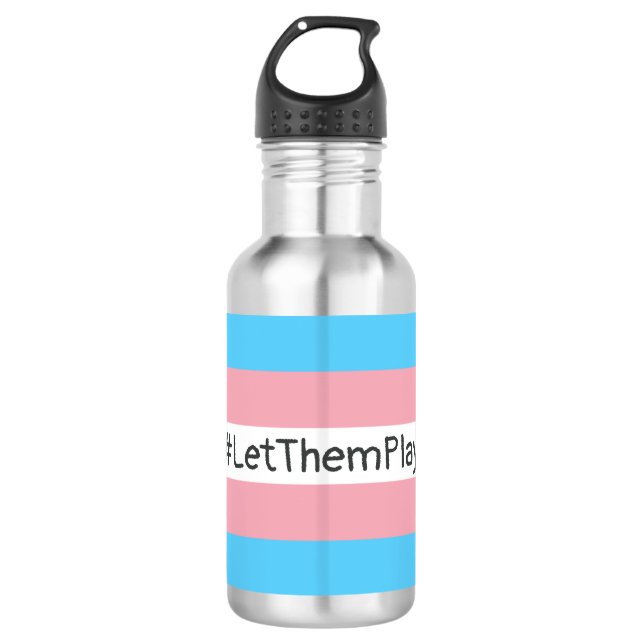 Bouteille D'eau #Let'ThemPlay Drapeau Transgenre Athlètes (Devant)