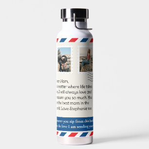 Bouteille D'eau LETTRE PHOTOGRAPHIQUE Maman POSTÉRIQUE