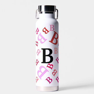 Bouteille d'eau - Lettres mélangées en rouge