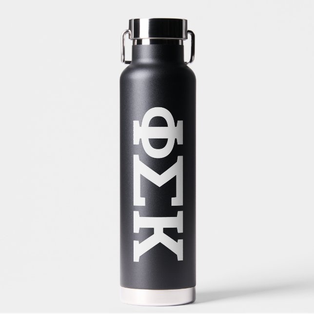 Bouteille D'eau Lettres Phi Sigma Kappa (Avant)