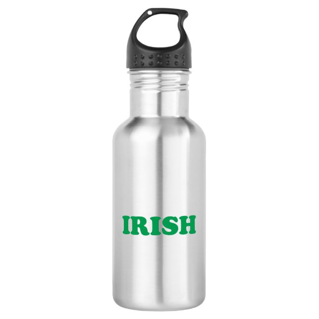 Bouteille D'eau Lettres vertes de la Saint Patrick's Day (Devant)