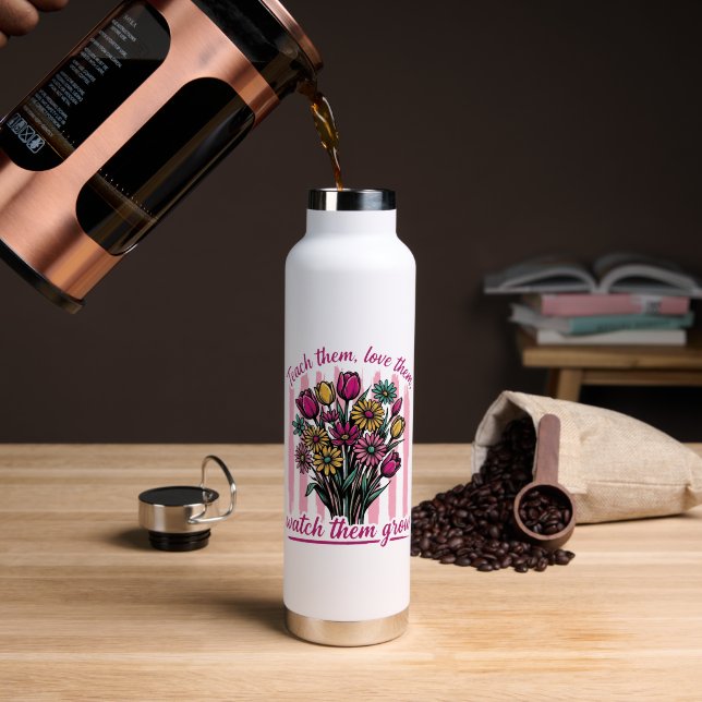 Bouteille D'eau leur enseigner les aimer les regarder grandir (Café (pivoté))