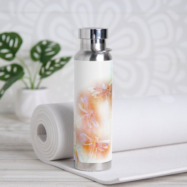 Bouteille D'eau libellules aquarelles  (Yoga)