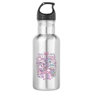 Bouteille D'eau Licorne Coquette Bow Licorne Mignonne Graphique T