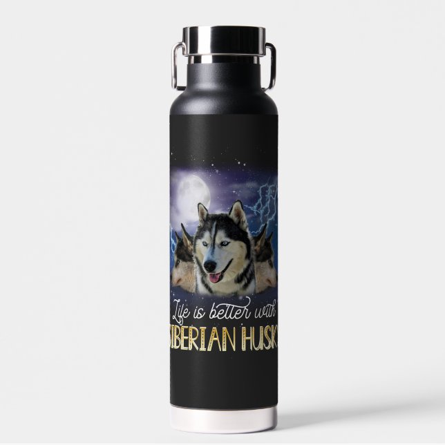 Bouteille D'eau Life Is Better With A Siberian Husky (Avant)