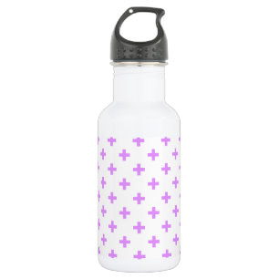 Bouteille D'eau Lilac polka croise sur blanc