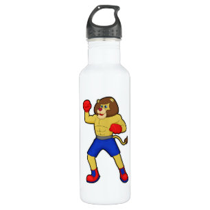 Bouteille D'eau Lion at Boxing with Boxing gloves