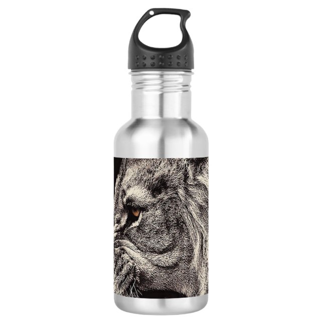 Bouteille D'eau Lion homme en colère (Devant)