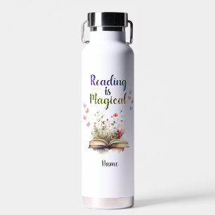 Bouteille D'eau Lire est Magique Livre Amateurs Citer tendance Whi