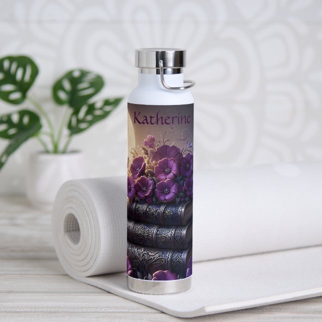 Bouteille D'eau Livre Gothique Fleur Violet (Yoga)