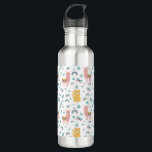 Bouteille D'eau Llama Alapaca Cute Animaux Boho Design<br><div class="desc">Lama rose doux avec une bouteille d'eau pour chat. Quel thème mignon pour quiconque aime les lamas et les chats.</div>