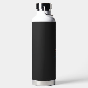 Bouteille D'eau logo bleu et orange avec un homme courant