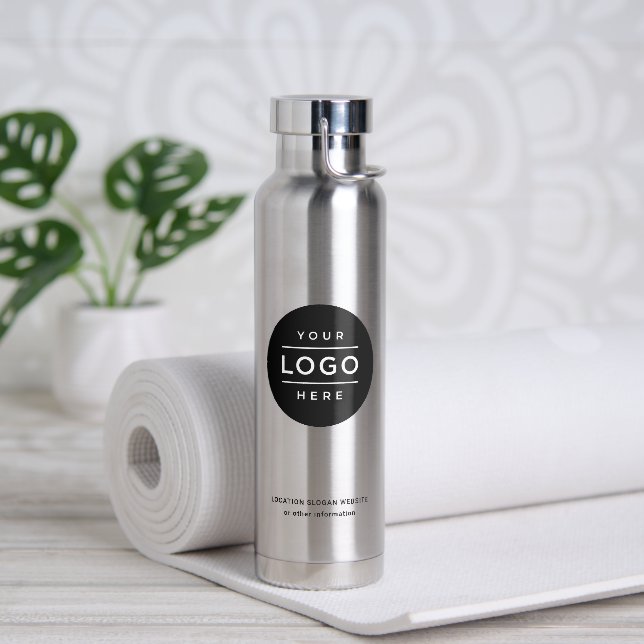 Bouteille D'eau Logo Cercle en Acier Inoxydable Marqué (Yoga)