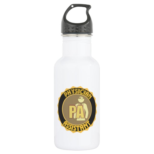 BOUTEILLE D'EAU LOGO D'ASSISTANT DE MÉDECIN DE PA (Devant)