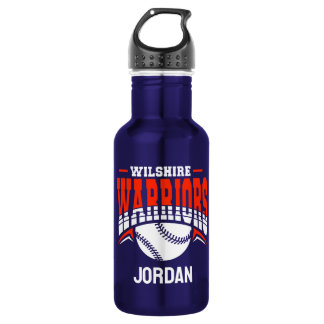 Bouteille D'eau Logo de base-ball blanc Wilshire Warriors