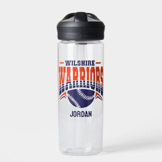 Bouteille D'eau Logo de base-ball de la marine Wilshire Warriors