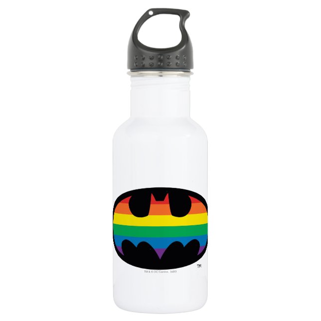 Bouteille D'eau Logo de Batman Rainbow (Devant)
