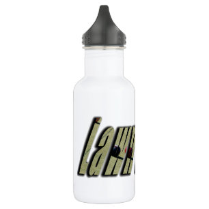 Bouteille D'eau Logo de boules sur gazon,