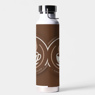 Bouteille D'eau Logo de café moderne minimaliste