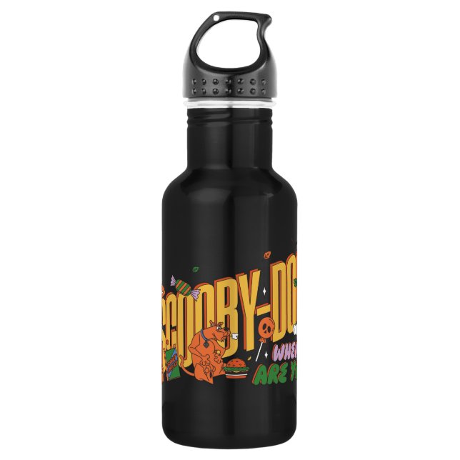 Bouteille D'eau Logo de friandise d'Halloween de Scooby-Doo (Devant)