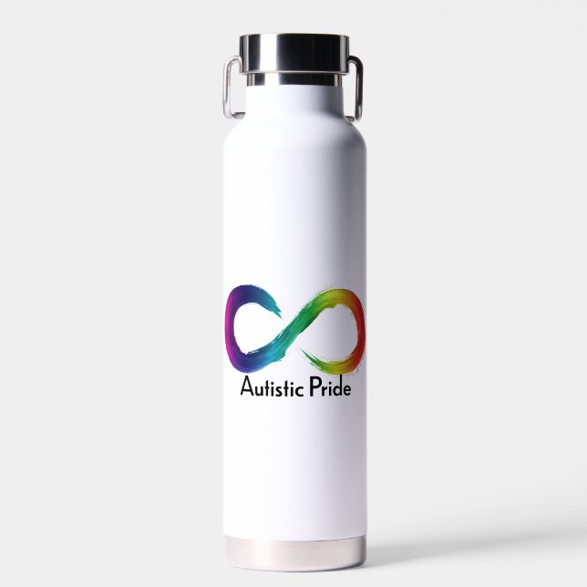 Bouteille D'eau Logo de la neurodiversité de la Fierté autistique (Avant)