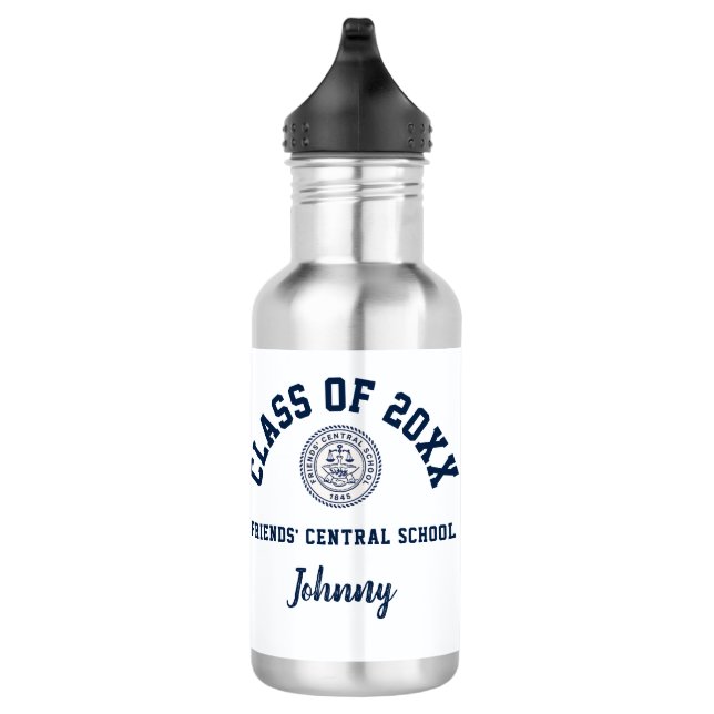 Bouteille d'eau Logo de l'école centrale des amis  (Droite)