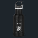 Bouteille D'eau Logo de l'entreprise personnalisée QR Code et text<br><div class="desc">Faites la promotion de votre entreprise avec cette bouteille d'eau élégante,  avec logo et texte personnalisés. Ajoutez facilement votre logo en cliquant sur l'option "personnaliser".</div>