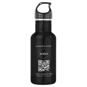Bouteille D'eau Logo de l'entreprise personnalisée QR Code et text