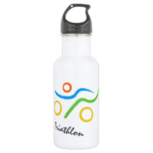 Bouteille D'eau Logo de triathlon