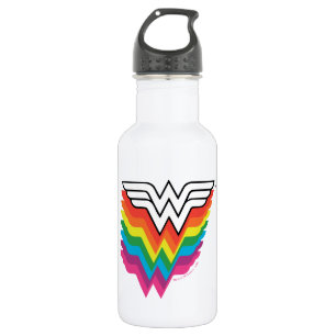 Bouteille D'eau Logo de Wonder Woman Layers Rainbow