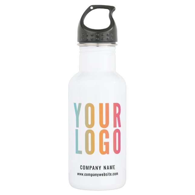 Bouteille D'eau Logo d'entreprise promotionnel blanc (Devant)