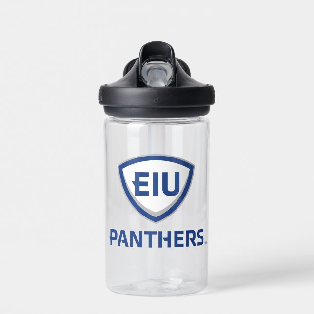 Bouteille D'eau Logo Eastern Illinois Panthers Shield & Wordmark (Avant)