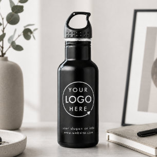 Bouteille D'eau Logo Entreprise Corporate Société Minimaliste