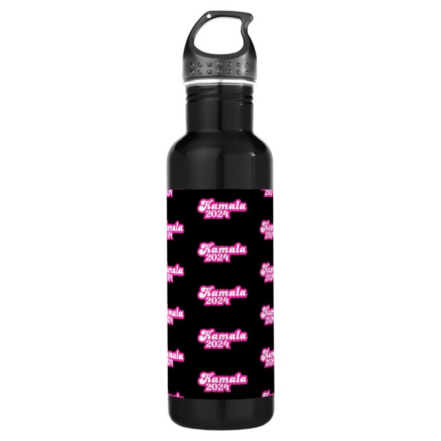 Bouteille D'eau Logo Kamala Harris girly Pink 2024 (Devant)